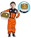 Spooktacular Creations Orange Astronaut Costume with Helmet, Space Suit for Toddler with Movable Visor, Kids Astronaut Halloween Costume for Cosplay, Party Favor Supplies (Medium, 8-10 yrs)