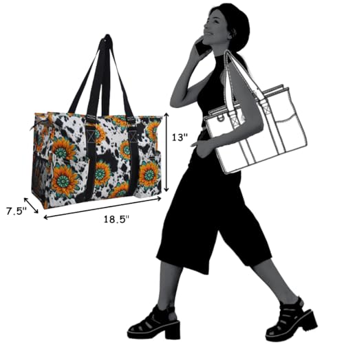 Image of NGIL Sport Themed Prints Large Travel Caddy Organizer Tote Bag