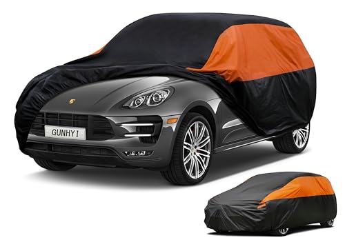 Image of GUNHYI Car Cover Custom Fit Macan Waterproof All Weather for Automobiles, Lightweight Full Exterior Cover Outdoor Sun UV Rain Dust Snow Wind Protection.