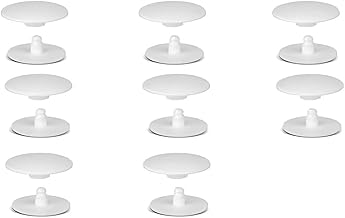 4 White 4 Black Replacement Rivets for Crocs, White Plastic, 8 Sets, Standard Size