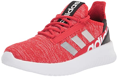 adidas Kaptir 2.0 Running Shoe, Vivid Red/Silver Metallic/Core Black, 3.5 US Unisex Big Kid