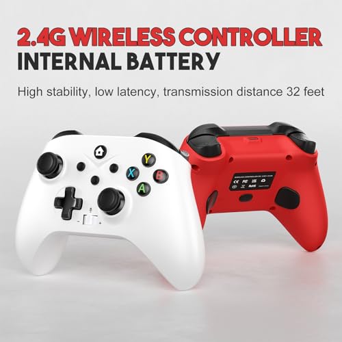 Image of Dinosoo 2.4G Wireless Game Controller 2-Pack for Xbox One /Series X|S /PC | Hall Trigger, Dual Vibration & 3.5mm Audio