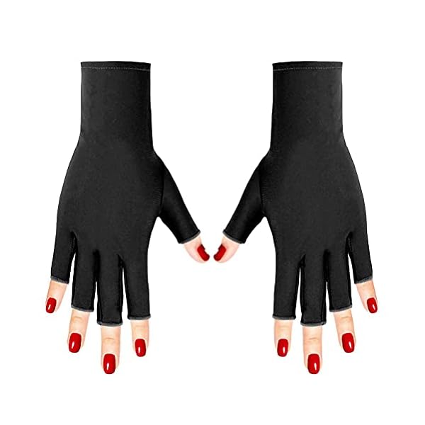 Pimoys-UV-Shield-GloveGel-Nail-Manicure-Gloves-for-UV-Light-Lamp-Dryer-Stretchy-Half-Finger-Fingerless-Sun-Gloves-for-Driving-Riding-Fishing-Outdoor-Activities Pimoys UV Gloves for Gel Manicures UPF50+ Fingerless UV Light Gloves for Gel Nails,UV Nails Gloves Manicure Gloves UV Protection Gloves