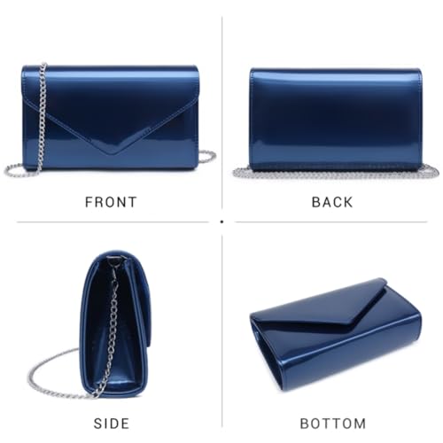 Image of Dasein Women's Vegan Leather Evening Bag Clutch Purse Formal Handbag