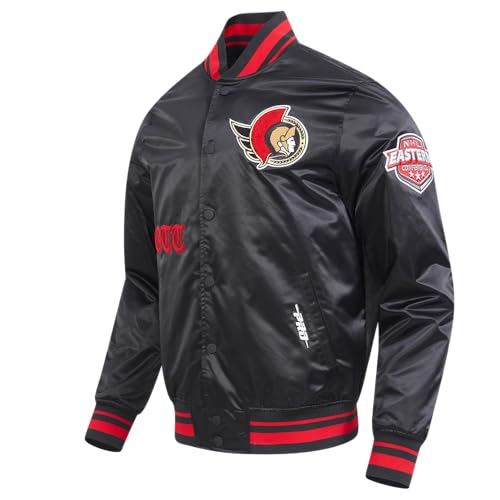 Image of Pro Standard Mens NHL Old English Satin Jacket