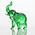 Arikyrist Crystal Elephant Figurine Home Decor, Glass Elephant Statue Gifts for Women Men, Crystal Animals Collectible Figurines Tabletop Decoration Elephant Sculpture with Trunk Up Ornaments (Green)