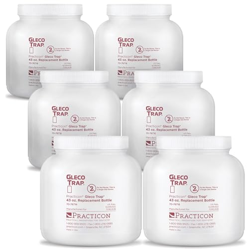 Practicon Gleco Trap 43 oz. Replacement Bottles for Clay & Plaster Sink Trap Pack of 6