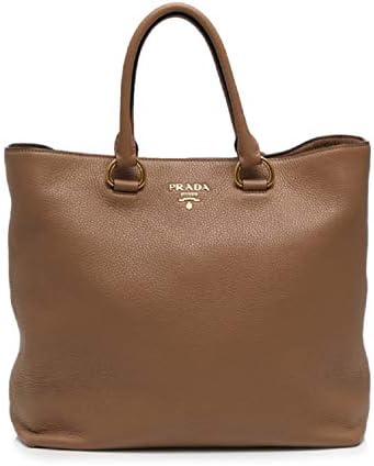Prada Women's Brown Vitello Phenix Shopping Tote Top Handle Bag S...