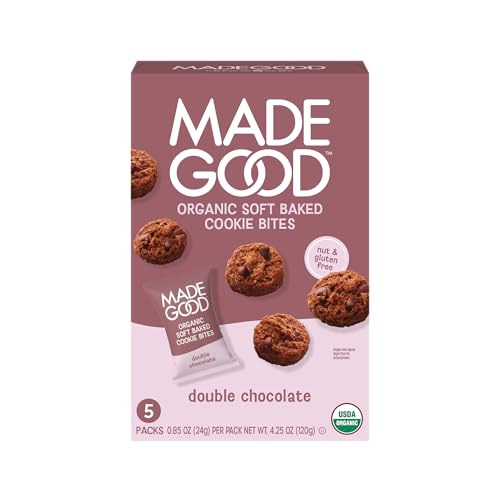 Image of MadeGood Double Chocolate Soft-Baked Cookies, 0.85oz Each, Organic Snacks