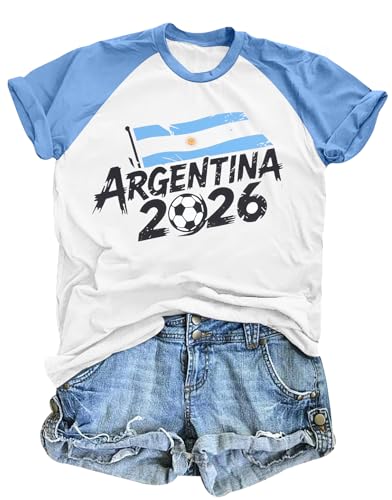 MNLYBABY Soccer Cup 2026 Shirts Women USA Brazil Argentina Soccer Season Jersey Football Match Game Day Short Sleeve Tee