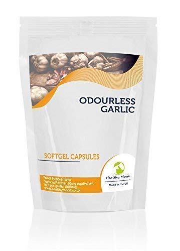 Odourless Garlic 1000mg Oil Extract Food Supplement 120 Softgel Capsules Cholesterol Healthy Heart Cold and Flu