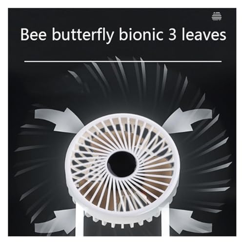 Ventilateur de bureau USB Feng Shui pliable blanc contre la chaleur estivale avec LED