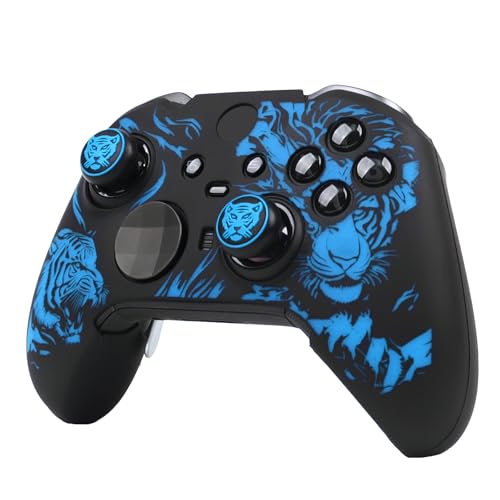 Image of Tiger Controller Skin Compatible with Xbox Elite Series 2 Core Wireless Controller, RALAN Protector Case, Customised Thumb Grips Cap