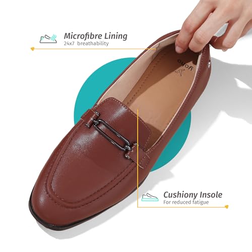 Image of YOHO Bliss Loafers for Women | Comfortable & Stylish Bellies | Fashion Moccasins with Footpharma Footbed | Slip-on for Casual & Formal Wear | 001