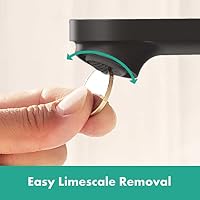hansgrohe Rebris S - Waschtischarmatur mit Zugstangen-Ablauf aus Metall, energiesparend (CoolStart), Wasserhahn Bad mit Auslaufhöhe 84 mm, wassersparend (EcoSmart), Mattschwarz, 72584670 – Ansicht 5