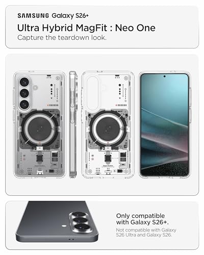 Image of Spigen for Galaxy S26 Plus Case, Ultra Hybrid MagFit [Anti-Yellowing] [Compatible with MagSafe] [Fast Wireless Charging] - Neo One
