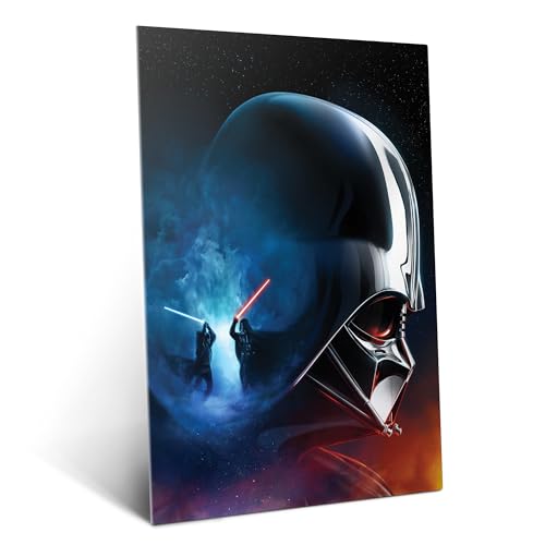 Displate Offiziell Star Wars MetallPoster Magnetische Befestigung Inklusive Lizenziert Bilder Hochwertiges Poster Lord Vader Poster 45 cm x 32 cm