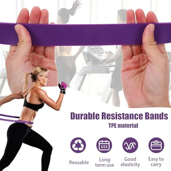 5Pcs Resistance Bands, Pull Up Assist Bands, Exercise Bands, Workout Bands, Resistance Bands Set Fitness, Training, Stretching, Physical Therapy for Men Women