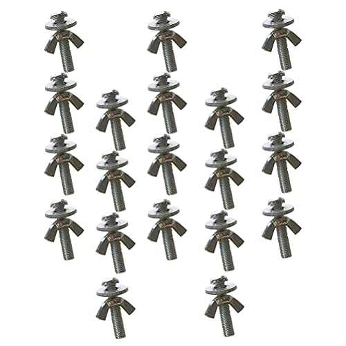 iplusmile Vogelaccessoire 20 sets bevestigingsschroeven bevestigingsschroeven pakkingen voor hamsterkooi (zilver) - Afbeelding 4