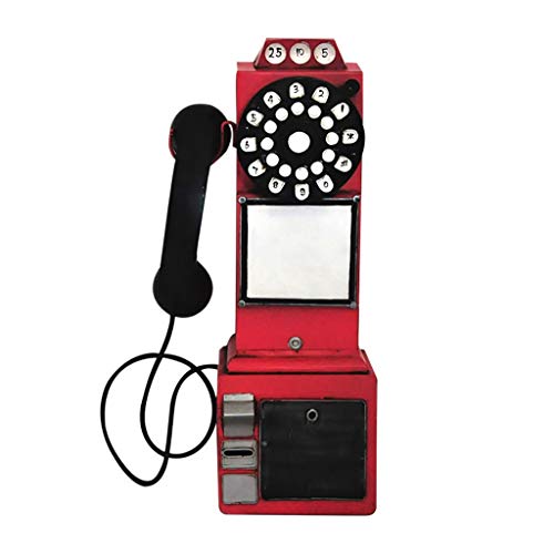 Britische Retro Telefon Ornamente Startseite Wandbehang Wand Fotografie Fotografie Requisiten Modell Dekoration (Color : A)