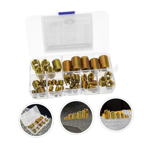 HAPINARY Thread Repair Inserts Set Self Tapping Thread Slotted Inserts Carbon Steel Metric Screw Kit