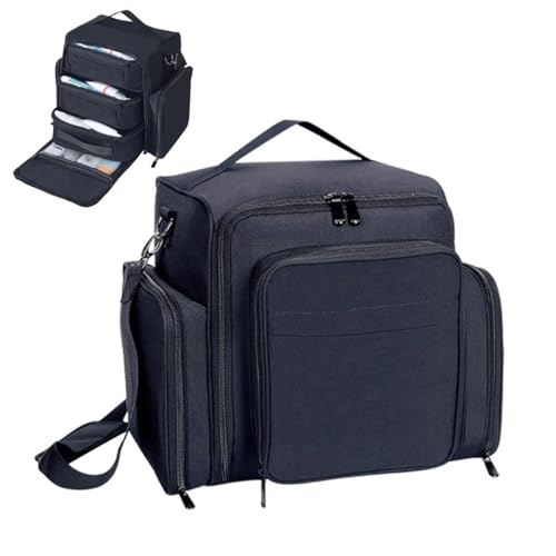 Large Makeup Bag Cosmetic Case Organizer with 3 Inner Removable Pouches Multifunctional Travel Train Storage,Black