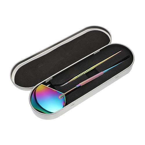 HONMEET Lash Extension Tweezers for Women Eyelash Extension Mirror Set Beauty Tool for Women Assistant Rod Professional Eyelash Extension Tool Kit Random Color