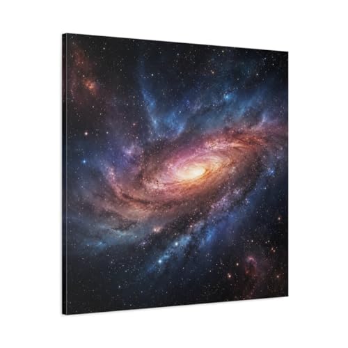 Toile galaxie spirale de science-fiction avec impression d'art premium 80x80cm