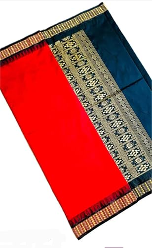Generic black sambalpuri silk saree – image 3