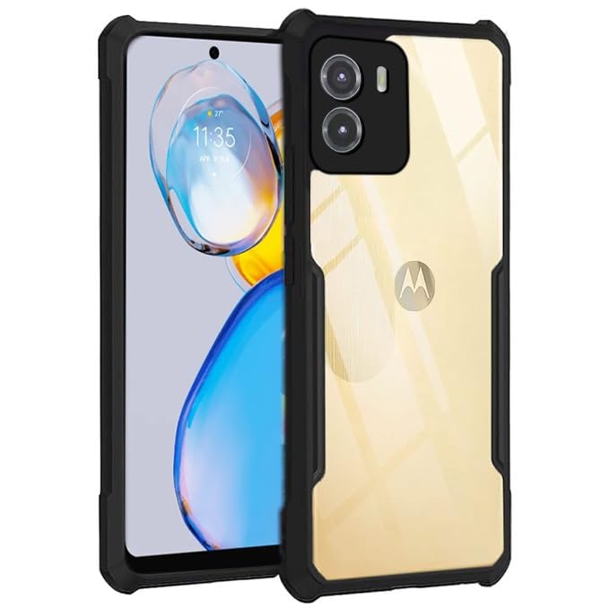 amazon basics Hybrid Camera Protection Transparent Hard Back Case Cover for Motorola Moto E32 4G (Sides Black) (B0CVL2Z6KK) Amazon Price History, Amazon Price Tracker