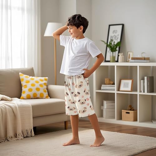 ALAZA Funny Dog Paw Print Pajama Shorts Sleep Shorts Pant Lounge Pajama Bottoms Elastic Waist with Pockets4