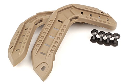 DLP Tactical ARC Accessory Rail Kit for Maritime/Super High Cut Combat Helmet (Tan)
