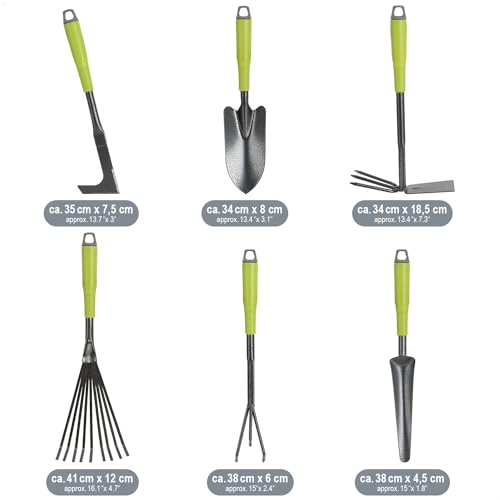 Gartenwerkzeug-Set com-four 6-teiliges Werkzeugset für Gartenarbeiten