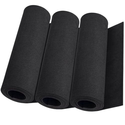 Image of 3-Pack 5mm Thick Black Eva Foam Cosplay Sheets roll, 13.9 inch x 59 inch Premium eva Craft Foam for Cosplay Costume by MEARCOOH