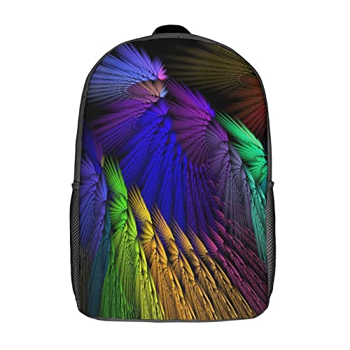Mochila escolar de moda Fractal con impresión 3D y gran capacidad de 17 pulgadas