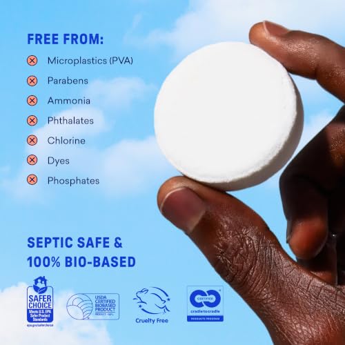 Image of BLUELAND 100% Plastic Free Toilet Bowl Cleaner Tablets, 28ct, Wild Lavender