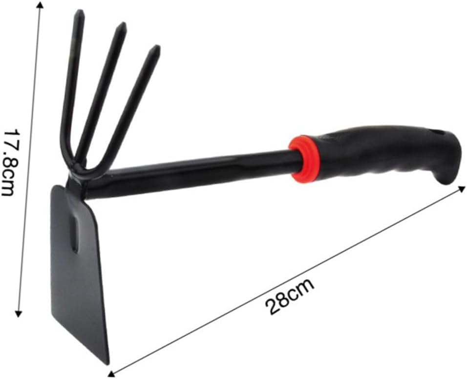 BESTonZON 6pcs Iron Garden Tool Shovel Hoe Rake Hoe Plastic Handle for Purpose Gardening