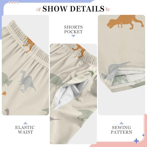 Dinosaurs Silhouettes Boys Pants for Kids Jogger Pants with Pockets S-XL4