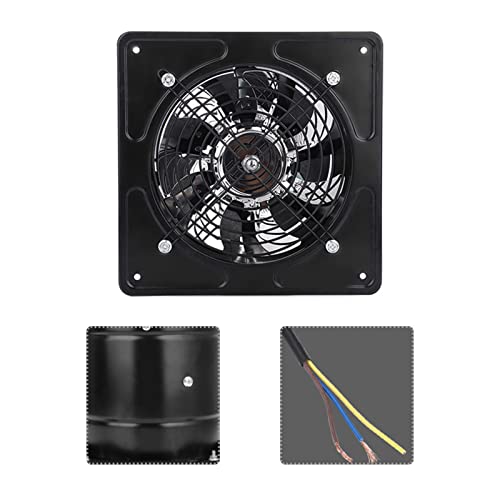 Dioche Ventilador de Pared Extractor de Pared de 40 W y 220 V: Ventilación Silenciosa y de Alta Eficiencia, Adecuado para Baños, Cocinas Garajes del hogar; Fácil de instalar. (BLACK)