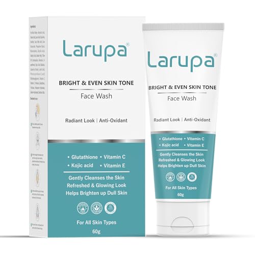 Image of Bright & Even Skin Tone Face wash with Glutathione, Kojic Acid, Niacinamide, Vitamin C and E | Daily Gentle Face Wash For Tan, Pigmentation, Uneven Tone - 60G