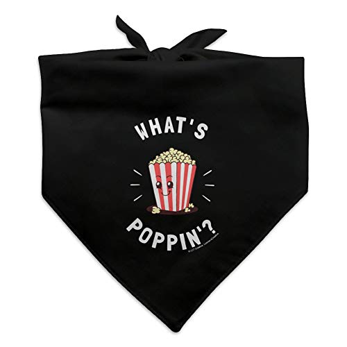 GRAPHICS & MORE What's Poppin Popping Happening Popcorn Funny Humor Dog Pet Bandana