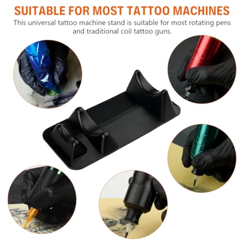 Image of MAYCREATE 5-Pack Tattoo Machine Holder, Pen Stand, Silicone, 12.9x6cm | Keeps Work Surfaces Tidy, Reduces Tool Clutter, Silicone Build, Compact Desk Storage