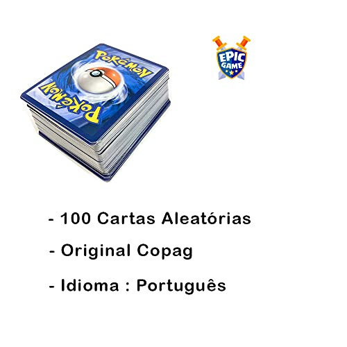 Lote Pack 100 Cartas Pokémon Aleatórios sem Nenhuma Repetida