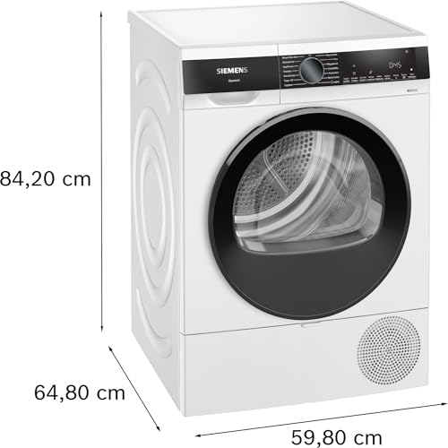 Siemens WQ33G2D41 iQ500 - Secador de bomba de calor 9 kg, secado rápido con speedPack, autoDry - secado suave, media carga, protección antiarrugas, carga recomendada, pantalla LED, color blanco - imagen 9