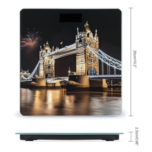 Báscula digital Night London Tower Bridge para peso corporal miniatura 2