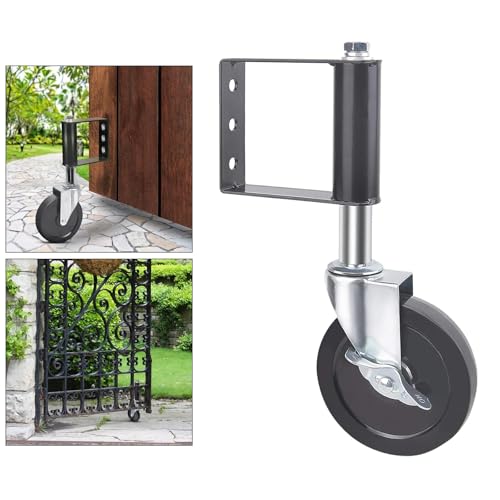 Roulettes de portail en caoutchouc noir durable et robuste