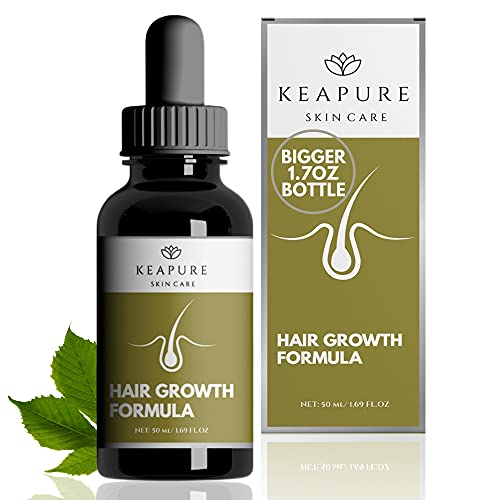 Hair Growth Oil Scalp Serum - Large 1.7oz 100% Natural Hair Growing Scalp Treatment to promote Stronger, Thicker, Longer Hair Regrowth for Men and Woman - Hair Loss Products for Hair Grow