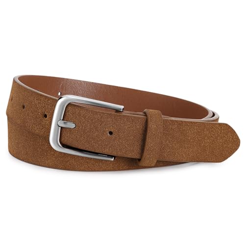 Image of WHIPPY Women Casual Leather Belt for Jeans Pants, Fashion Ladies Waist Dress Belt