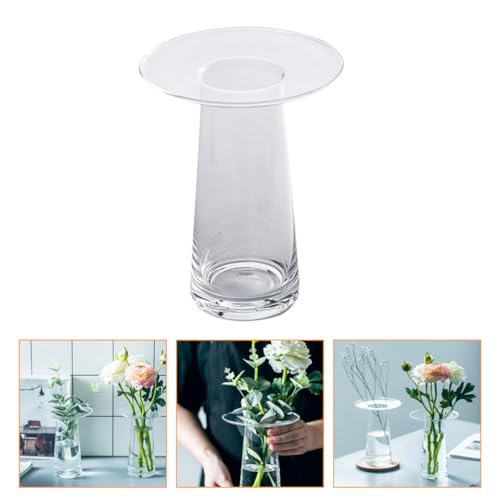 Vase et composition de fleur en verre transparent décoratif SOLUSTRE pour maison - 7