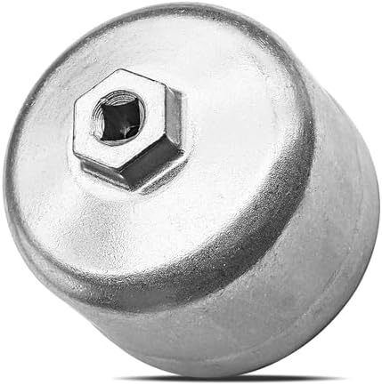 Lyxheth 86.6 mm 16 Flutes Oil Filter Wrench, Oil System Tools, Oil Filter Wrench Removal tool, Car Oil Filter Socket Car Accessories Compatible with Volvo Engines Cartridge Oil Filter Housing Caps